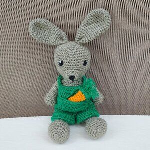 SOLD bunny with carrot stuffed animal